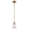 Vaxcel Beverly Gold Muted Brass Mini Pendant Ceiling Light Clear Glass Shade, LED Compatible P0397 - alternate 1