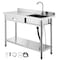 Vevor Stainless Steel Utility Sink with Drawer Single Bowl 39.4 x 19.7 x 37 in SS100-4 - alternate 1