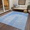 Homeroots 3' X 5' Sky Blue And Denim Blue Geometric Washable Indoor Outdoor Area Rug 582698 - alternate 9