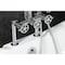 Kingston Brass 7" Center Deck-Mount Clawfoot Tub Faucet with Hand Shower, Polished Chrome AE8101CG - alternate 4