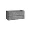 Homeroots 40" Gray Wood Freestanding Bathroom Vanity With White Sink And Two Drawers 627500 - alternate 1