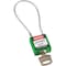 Brady Compact Nylon Padlock 4.2 in Steel Shackle KD Green with 7.87 in Cable 146123 - alternate 1