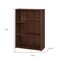 Homeroots 36" Brown Wood Adjustable Bookcase 355728 - alternate 6