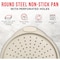 Bakken- Swiss BAKKEN Pizza Pan, Round Perforated, Nonstick Marble Coating, Dishwasher Safe, White BAKPIZWHT24 - alternate 7