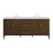 James Martin Vanities Myrrin 72'' D Vanity, Mid Century Walnut w/ Victorian Sil Silestone Top w/FreePower Wireless Charger 485-V72-WLT-FVSL - alternate 1
