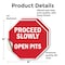 Signmission Proceed Slowly Open Pits, 4 inch X 4 inch, Vinyl Decal, 2PK OC-D-2PACK-4-111 - alternate 4