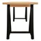 Homeroots 60" Natural and Black Solid Wood and Metal Trestle Executive Desk 608136 - alternate 18