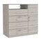 Homeroots 36" Light Gray Four Drawer Combo Dresser With Open Shelf 544045 - alternate 8