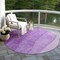Homeroots 8' Purple And Lavender Round Ombre Washable Indoor Outdoor Area Rug 581824 - alternate 8