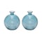 Homeroots Set of Two Blue Glass Round Table Vase, 2PK 516227 - alternate 1