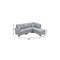 Homeroots 60" Gray Fabric Modular Sleeper Sofa With Ottoman 568282 - alternate 13