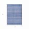 Homeroots 3' X 5' Denim Blue And Sky Blue Striped Washable Indoor Outdoor Area Rug 615344 - alternate 9
