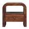 Homeroots 18" Brown Solid Wood Two Drawer Nightstand 701736 - alternate 1