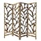 Homeroots 84" Brown Solid WoodFolding Four Panel Screen Room Divider 376798 - alternate 1
