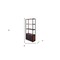 Homeroots Brown And Black Metal Three Tier Bookcase with Two Doors 486292 - alternate 6