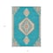 Homeroots 3' X 5' Teal Blue Brown And Ivory Oriental Washable Indoor Outdoor Area Rug 598442 - alternate 9