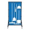 5S Supplies Housekeeping Shadow Board Broom Station V3, Blue / White Shadows, No Broom + Stand, No Text HSB-V3-BLUE/WHITE-BO-STAND-NO TEXT - alternate 1