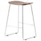 Leisuremod Melrose Modern Wood Counter Stool With Chrome Frame, Walnut, 2PK MS26WN2 - alternate 10