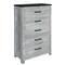 Homeroots 51" Gray Wood Five Drawer Dresser 564697 - alternate 7