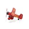 Homeroots 5" Red and Black Metal Hand Painted 1933 G5 Bi Plane Model Airplane 489406 - alternate 8