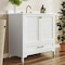 Flash Furniture Haven 36in. Vanity w/Sink, Storage Cabinet w/Gold Hardware, Bottom Drawer, Marble Countertop, Wht FS-BN-4-36-KD-WH-HDGLD-GG - alternate 10