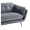 Homeroots 84" Dark Gray Sofa With Black Legs 480915 - alternate 10