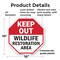 Signmission Keep Out Wildlife Restoration Area, 10 Inch X 10 Inch, Plastic Sign OC-P-10-344 - alternate 7