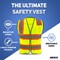 Neiko XX-Large High Visibility Safety Vest, 3 Pockets and Zipper, Neon Yellow, Adult 53992A - alternate 7