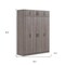Homeroots Three Piece Gray Solid and Manufactured Wood Bedroom Set 596534 - alternate 9