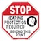 Signmission Stop Hearing Protection Required Be, 6 Inch X 6 Inch, Plastic Sign OC-P-6-123 - alternate 1