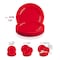 Smarty Had A Party 7.5" Solid Red Holiday Round Disposable Plastic Appetizer/Salad Plates (120 Plates), 120PK 117R-CASE - alternate 10
