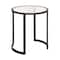 Homeroots 22" Black And Clear Glass And Steel Round End Table 543845 - alternate 9