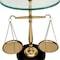 Homeroots 24" Clear and Gold Glass and Aluminum Libra Scales End Table 634156 - alternate 9