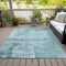 Homeroots 10' X 14' Blue And Ivory Abstract Washable Indoor Outdoor Area Rug 602748 - alternate 9