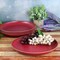 Gibson Home Rockabye 4 Piece Melamine Dinner Plate Set in Dark Pink 136598.04 - alternate 7
