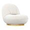 Homeroots 30" White and Gold Boucle Slipper Chair 520662 - alternate 9