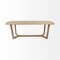 Homeroots 92" Natural And Brown Solid Wood Trestle Base Dining Table 380479 - alternate 1