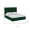 Homeroots Green Velvet Upholstered Queen Bed Frame 544813 - alternate 9