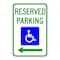 Sign Solutions Usa Parking Sign, 12 in W, Aluminum Sign, White DUS12DWT1218R7-8L - alternate 1