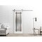 Sartodoors Sturdy Barn Door Frosted Tempered Glass Planum 2112 White 32x80 Solid Core Modern Interior PLANUM2112BD-S-WS-32 x 80 - alternate 7