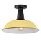 Jonathan Y Camila 14" 1-Light Classic Industrial Indoor/Outdoor Iron LED Semi Flush Mount, Matte Yellow JYL7617H - alternate 1