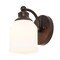 Jonathan Y Lydia 5.13" 1-Light Farmhouse Cottage Metal LED Vanity Light w/Frosted Glass Shade, Oil Rubbed Bronze JYL7549B - alternate 1