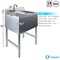Amgood 24 in. x 19 in. One Compartment Underbar Sink With Right Drainboard and Faucet AMG SINK BAR S1C-101410-R-F-Z - alternate 8