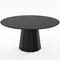 Homeroots 60" Black Solid Wood Pedestal Base Round Top Dining Table 721068 - alternate 6