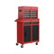 Homeroots Set of Two Red Multi-Tier Steel Rolling Cabinet With Lid, 2PK 714586 - alternate 6