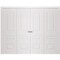 Sartodoors Sliding Closet Double Bi-fold Doors 72 x 96 inches, BASIC 9233 White, Sturdy Tracks Moldings Trims BASIC9233DBF-SKIN-7296 - alternate 1