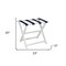 Homeroots Earth Friendly White Folding Luggage Rack With Navy Straps 383088 - alternate 7