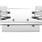 Jonathan Y Fairfax 14.3 in. 2-Light Metal/Frosted Glass Contemporary Glam LED Vanity Light, Chrome JYL7485A - alternate 8