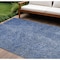 Homeroots 9' X 12' Navy Blue Gray And Ivory Abstract Washable Indoor Outdoor Area Rug 597032 - alternate 1