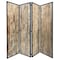 Homeroots 84" Brown Solid Wood Folding Four Panel Screen Room Divider 379906 - alternate 6
